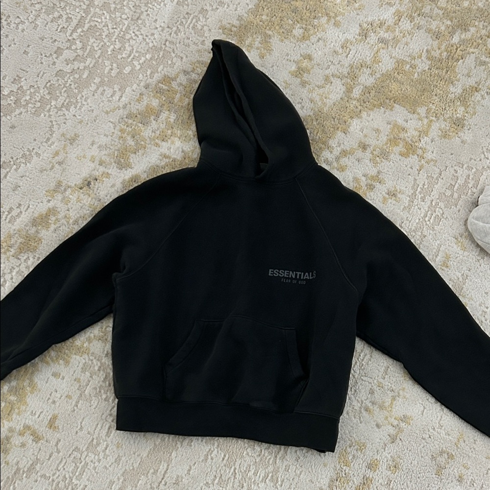 Essentials Jet Black Hoodie